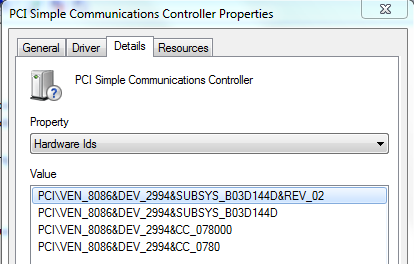 dell pci simple communications controller driver windows 7